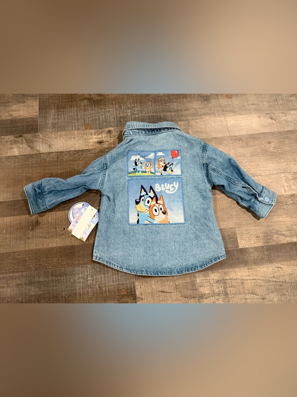 Denim Jacket for Kids with Character Patch